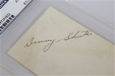 Denny Shute (D-1974) Signed Card - 3 Time Major Champion PSA DNA #83378091