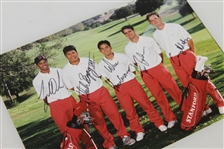 Tiger Woods & Teammates Signed 1995 Stanford Golf Team Photo JSA FULL LETTER #BB15308