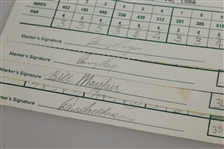 Ben Crenshaw Signed Used 1988 US Open Scorecards (4) - Gary Player Marker JSA ALOA