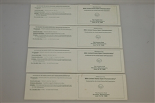 Ben Crenshaw Signed Used 1988 US Open Scorecards (4) - Gary Player Marker JSA ALOA