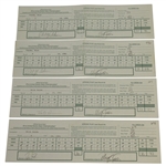 Nick Faldo Signed Used 1991 US Open Scorecards (4) - Phil Mickelson Marker JSA ALOA