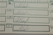 Fred Couples Signed Used 1992 US Open Pebble Beach Scorecards (4) - Olazabal Marker JSA ALOA