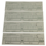 Ray Floyd Signed Used 1992 US Open Pebble Beach Scorecards (4) - Zoeller Marker JSA ALOA