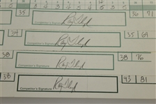 Ray Floyd Signed Used 1992 US Open Pebble Beach Scorecards (4) - Zoeller Marker JSA ALOA