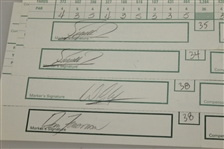 Ray Floyd Signed Used 1992 US Open Pebble Beach Scorecards (4) - Zoeller Marker JSA ALOA