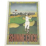 1986 US Open at Shinnecock Hills Poster by Artist Byron Huff - Red Version
