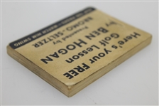1950's Ben Hogan 'Here's Your Free Golf Lesson' Magic-Eye Movie Flip Book