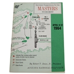 1964 Masters Spectator Guide - Arnold Palmer Wins 7th & Final Major