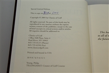 A.W. Tillinghast 'Creator of Golf Courses' Special Edition Book 728/3000 Author Signed w/ Slipcase 
