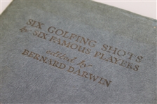 1927 'Six Golfing Shots by Six Famous Golfers' 1st Edition by Bernard Darwin