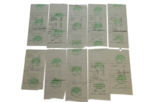 Twenty Ben Hogan Signed Shady Oaks Country Club Member Checks/Receipts JSA ALOA