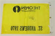 Jack Nicklaus Signed 1970 Open Championship Flag at St Andrews w/ '1966-70-78' Inscription JSA Full Z93636