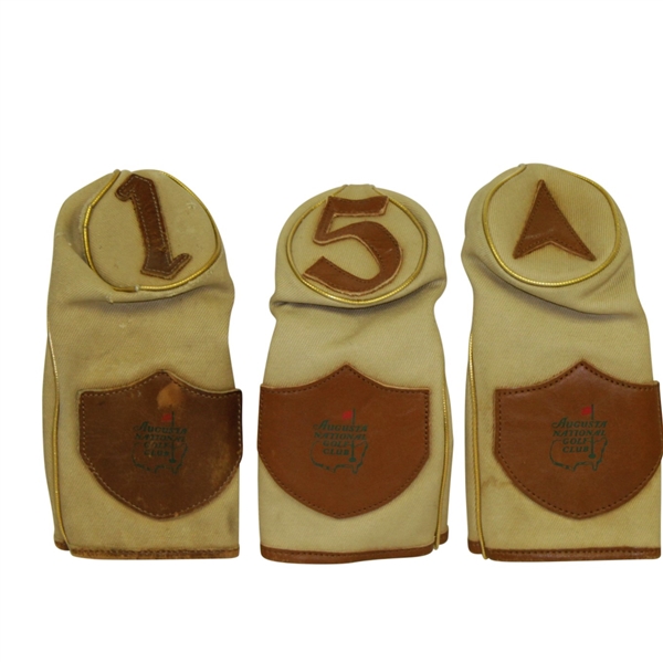 Augusta National Golf Club Members 1 Wood, Unmarked & 5 Wood Head Covers - Vintage