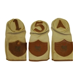 Augusta National Golf Club Members 1 Wood, Unmarked & 5 Wood Head Covers - Vintage
