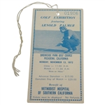 Arnold Palmer Golf Exhibition Ticket - Brookside Park Course in 1972