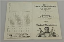1953 US Open Final Rounds Pairing Sheet - Ben Hogan Win