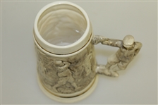 Bill Waugh Handcrafted Old-Time Golf Theme Stein - Porcelain