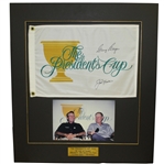 Jack Nicklaus & Gary Player Signed 2003 Presidents Cup Flag Presentation JSA ALOA