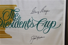 Jack Nicklaus & Gary Player Signed 2003 Presidents Cup Flag Presentation JSA ALOA