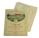1935 US Open at Oakmont CC Program Signed by Bobby Jones JSA FULL Z42967