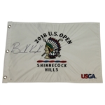 Brooks Koepka Signed 2018 US Open at Shinnecock Embroidered Flag - Full Signature JSA FULL #BB16083