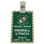 2000 US Open at Pebble Beach Credentials Badge - 1st Leg of Tiger Slam