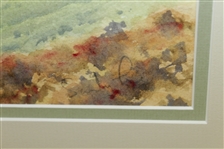 'Highland Links (1892) Cape Cod Mass Original Framed Watercolor Painting Signed by Artist