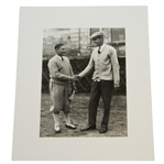Bobby Jones Shaking Friends Hand Press Photo w/ Emory Univ. Woodruff Library Back Stamp