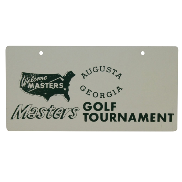 Classic Masters Golf Tournament Green & White Metal License Plate