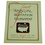 1934 Augusta Invitational Masters Tournament Reproduction Program