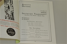 1934 'Augusta Invitational' Masters Tournament Reproduction Program