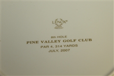 Pine Valley Golf Club Warner Shelly Bowl Ceramic Plate - Featuring 8th Hole