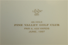 Pine Valley Golf Club John Arthur Brown Trophy Lenox Plate - Featuring 4th Hole