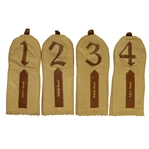 Vintage Leather Pebble Beach Head Covers - Woods Set 1-4