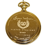 Byron Nelson Gold 'Eleven Straight' Ltd Ed Pocket Watch w/ Signed Box JSA ALOA