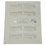 Jack Nicklaus Signed Scorecards From The 1986 Masters - Fanatics/Golden Bear Authentication Stickers