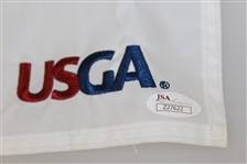 Jordan Spieth Signed 2018 US Open at Shinnecock Hills Embroidered Flag FULL JSA #Z27622