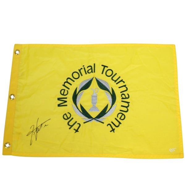 Hideki Matsuyama Signed The Memorial Tournament at Murfield Flag JSA ALOA
