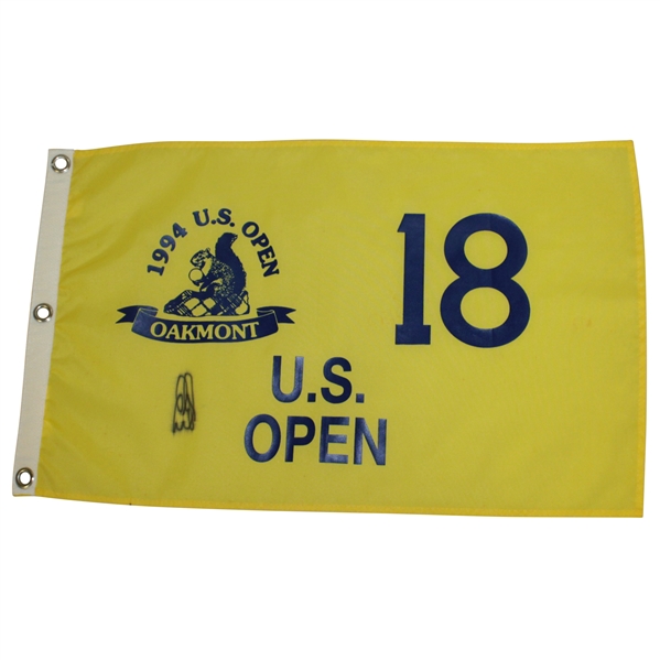 Ernie Els Signed 1994 US Open Championship at Oakmont Flag JSA ALOA