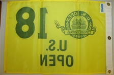 Ernie Els Signed 1997 US Open at Congressional Country Club Flag JSA ALOA