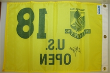 Steve Jones Signed 1996 US Open at Oakland Hills Flag JSA ALOA