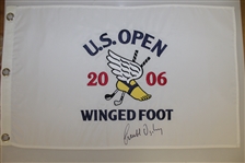 Geoff Oglivy Signed 2006 US Open at Winged Foot Flag w/ Ticket, Scorecard & Pairing Guide JSA ALOA