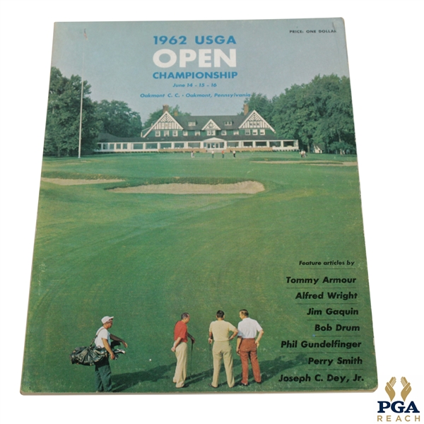 1962 US Open at Oakmont Country Club Program - Jack Nicklaus First PGA Win