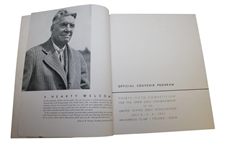 1931 US Open Championship at Inverness Program - Billy Burke Winner	