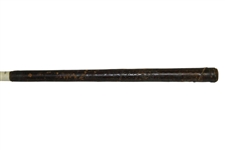 One Piece Wood Shafted Left Handed Wood w/ Unknown Maker & Leather Grip