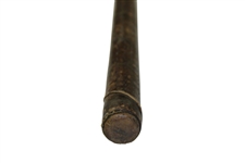 One Piece Wood Shafted Left Handed Wood w/ Unknown Maker & Leather Grip