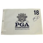 Jason Day Signed 2015 PGA Championship at Whistling Straits Embroidered Flag JSA ALOA