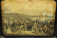 'The Golfers' by Artists Charles Lee & Chas. E. Wagstaffe Serving Tray - Reproduction of 1841 Piece