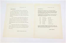 1964 Masters Tournament Daily News Bulletins - 8 Pages - Palmer Win