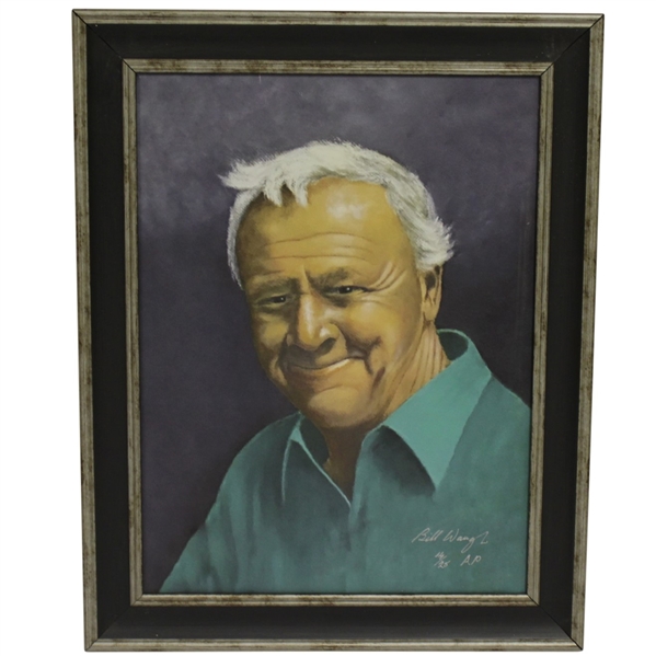 Arnold Palmer Ltd Ed 14/25 Artists Proof Canvas Portrait Painting by Bill Waugh